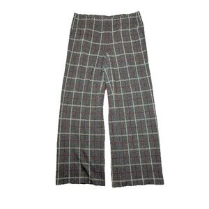 J. Jill Plaid‎ Ponte Pull On Full Leg Pant Womens Large Office Career Lounge